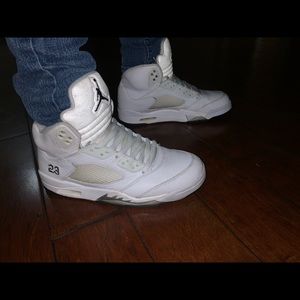 Jordan 5 Metallic White (9.5 men)